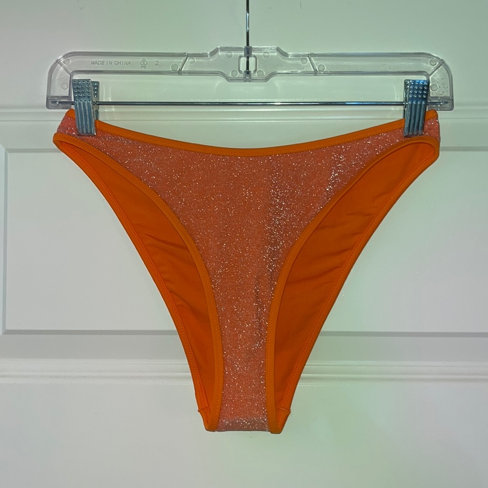 Aerie Cheekiest bikini bottoms in Orange Sparkle